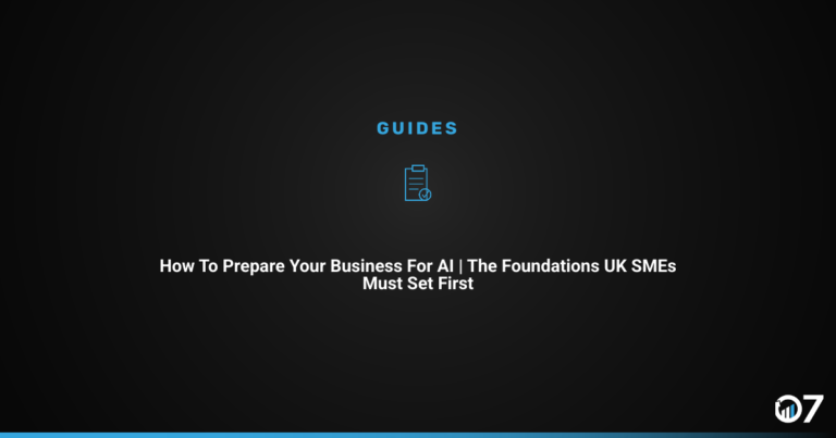 Business owner reviewing process documentation on a laptop to prepare their business for AI in the UK