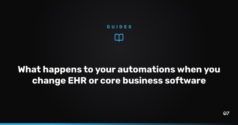 A business owner reviewing automation workflows on a screen while planning a software migration